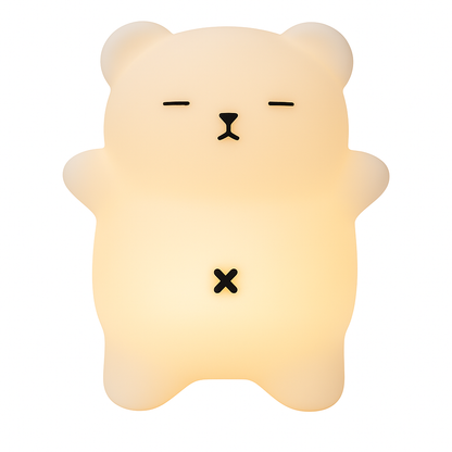 GlowBear Night Light – Soft Silicone Bear Lamp with Soothing Sounds