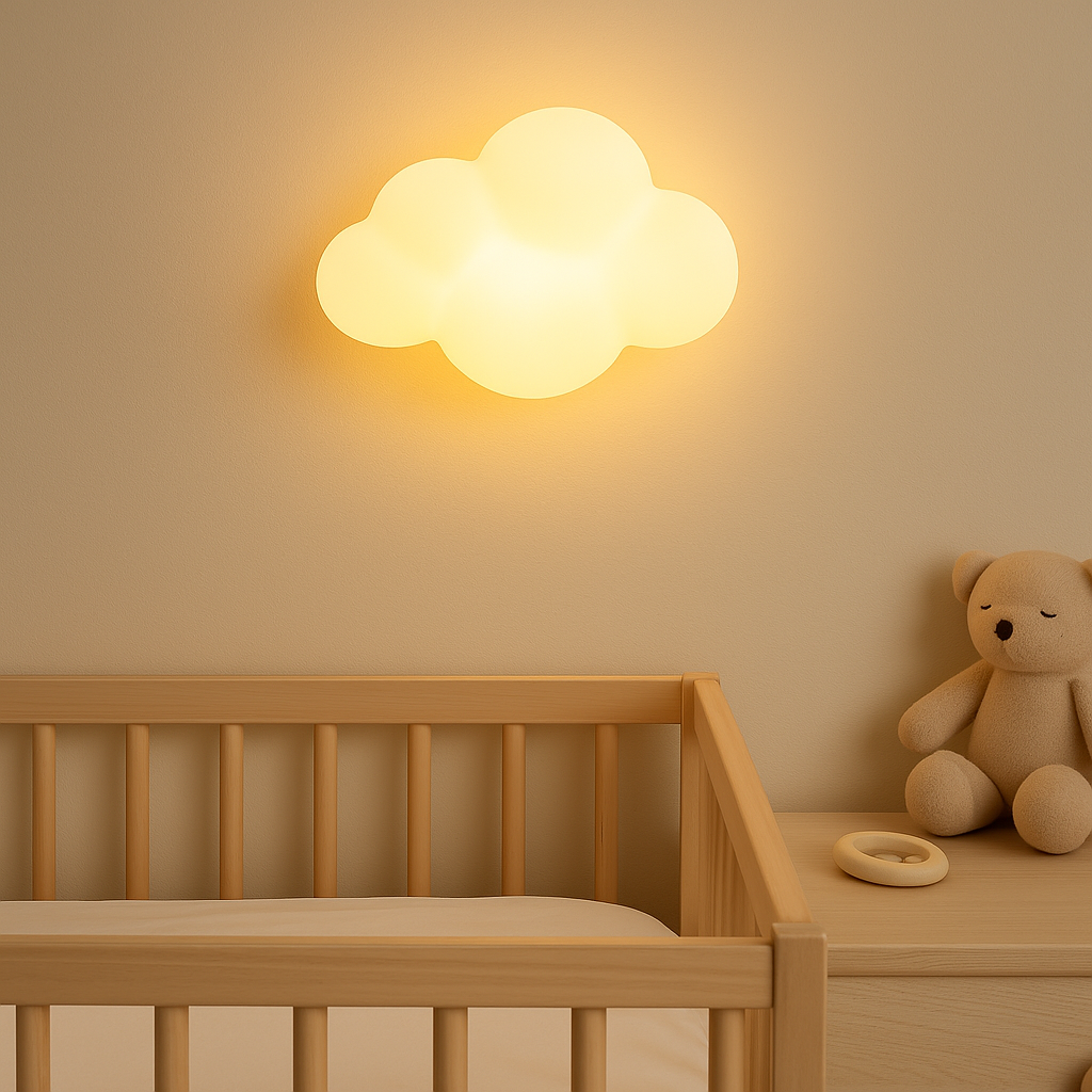 Cloud Glow – Wall Lamp for a Cozy Nursery Atmosphere.